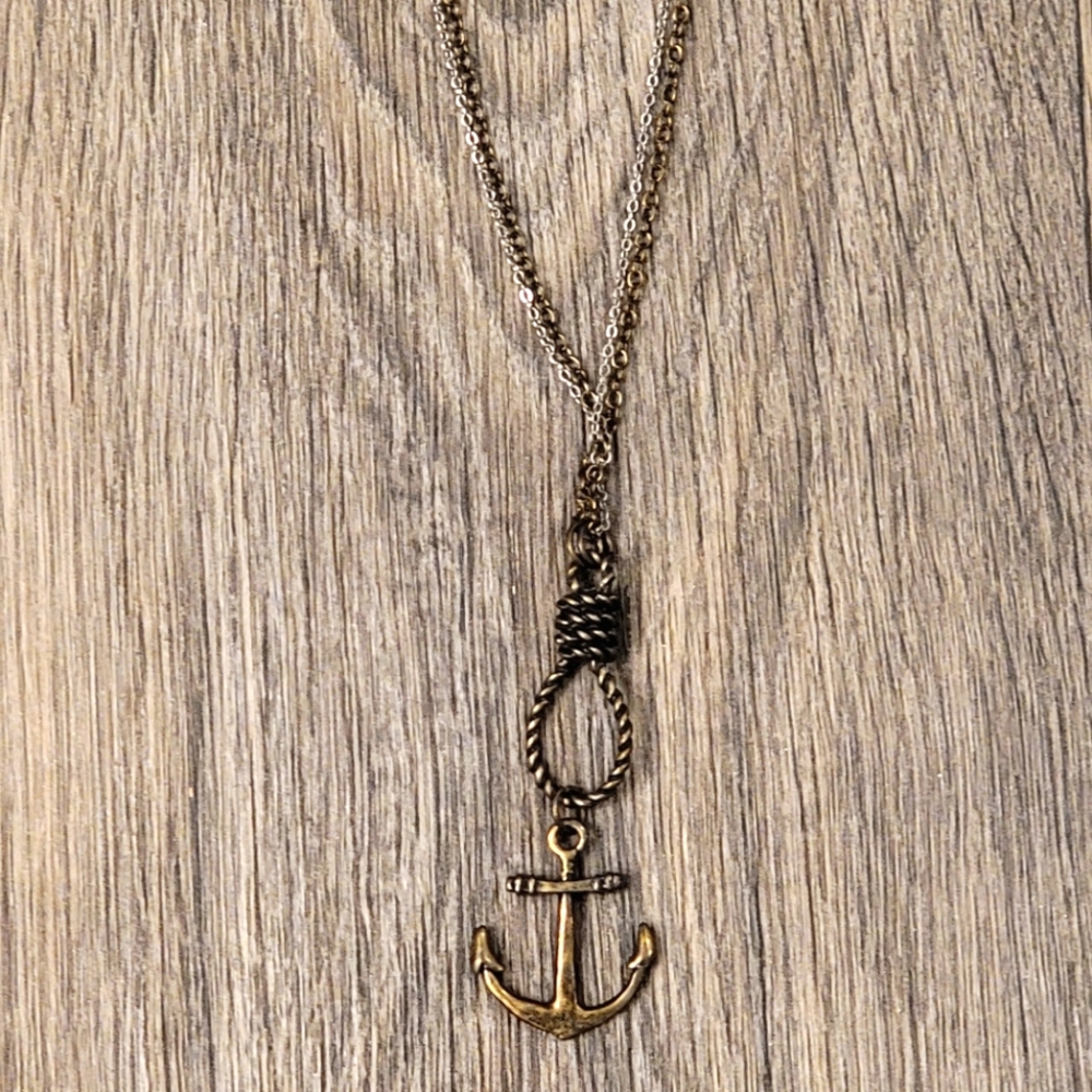 Long nautical double chained neclace